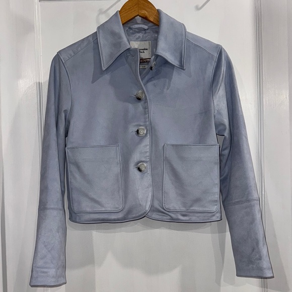 A&F Vegan Suede Button-Through Jacket - Picture 3 of 10